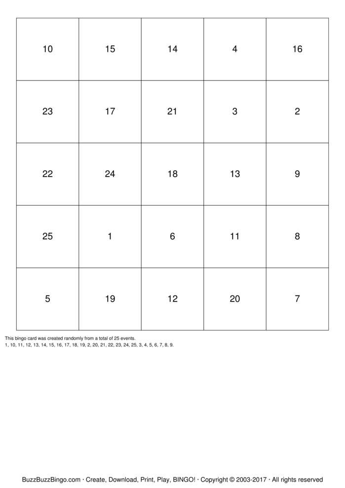 Custom Bingo Cards to Download, Print and Customize!
