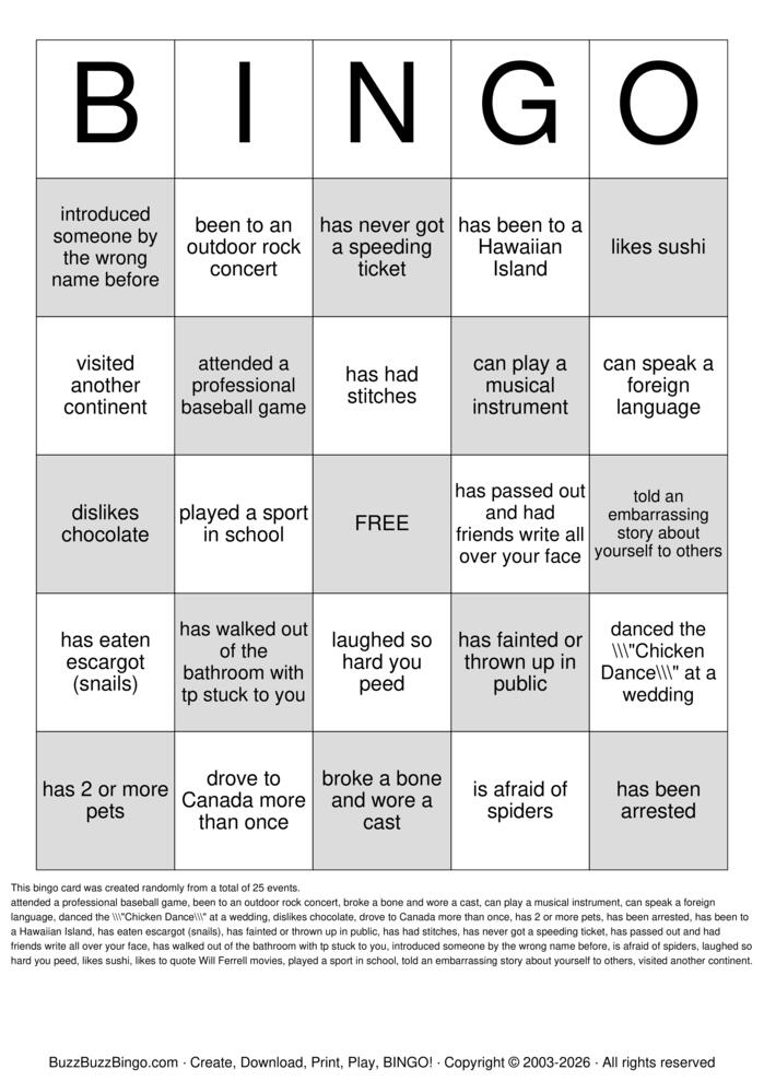 Download Free Find Someone Who... Bingo Cards