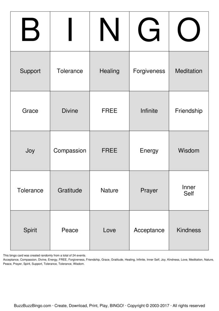 Gratitude Bingo Bingo Cards to Download, Print and Customize!
