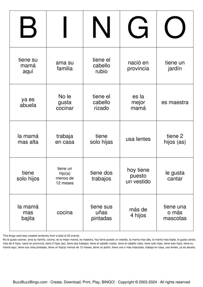 Mothers Day Bingo Cards to Download, Print and Customize!