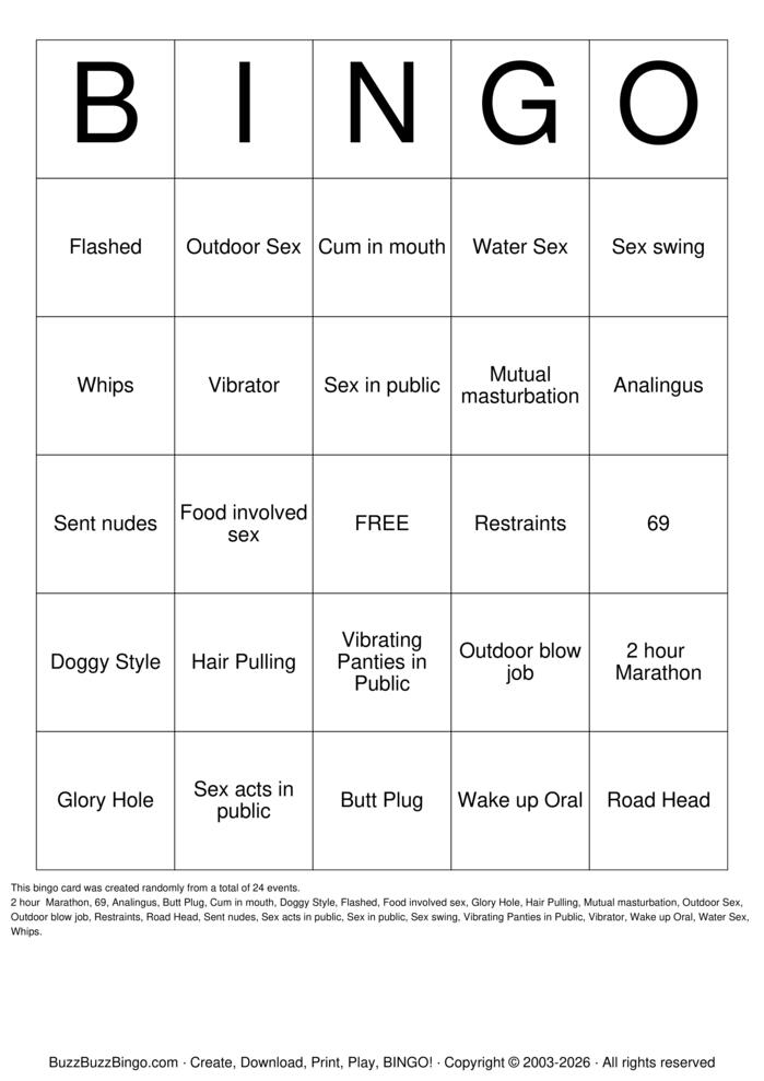 Download Free Sex Act Bingo Bingo Cards Download Free Sex Act Bingo Bingo Cards