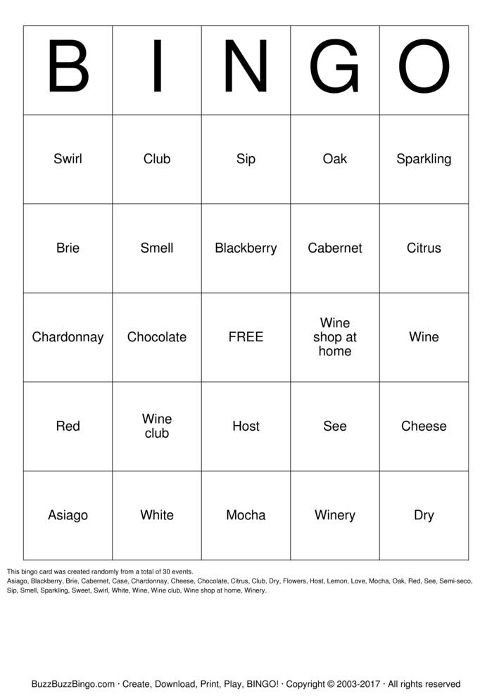 Download Free Wino! Bingo Cards