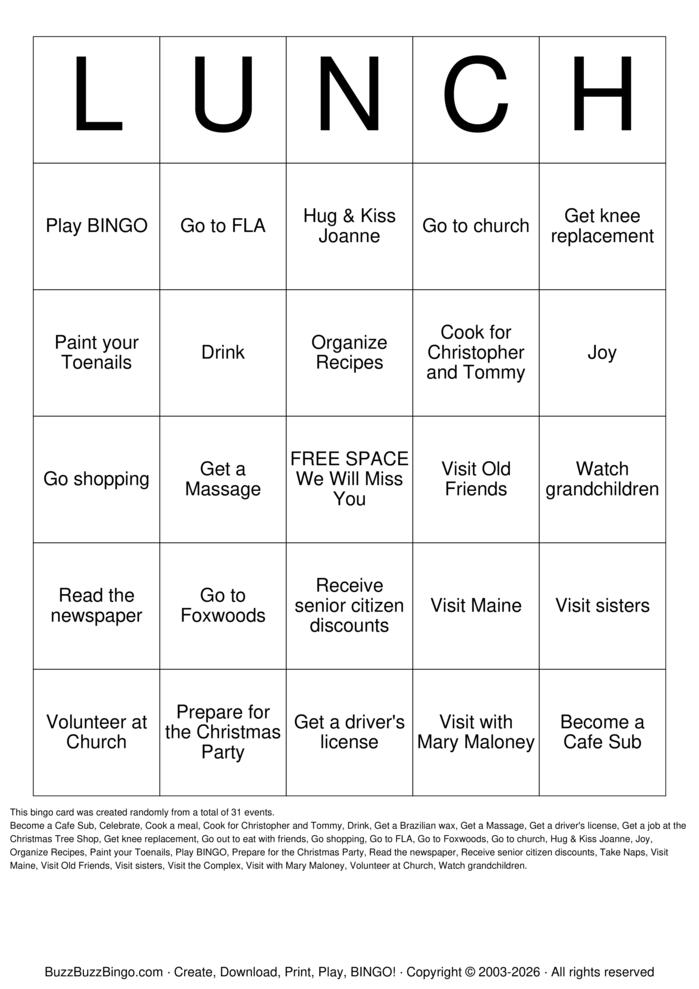 Download Free Custom Bingo Cards Download Free Custom Bingo Cards