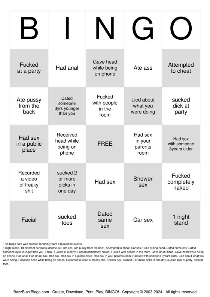 Freakiest Bingo Bingo Cards to Download, Print and Customize!