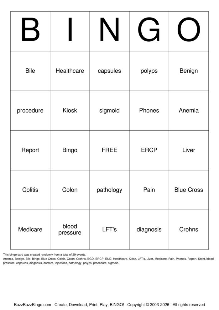 Download Free respiratory Bingo Cards