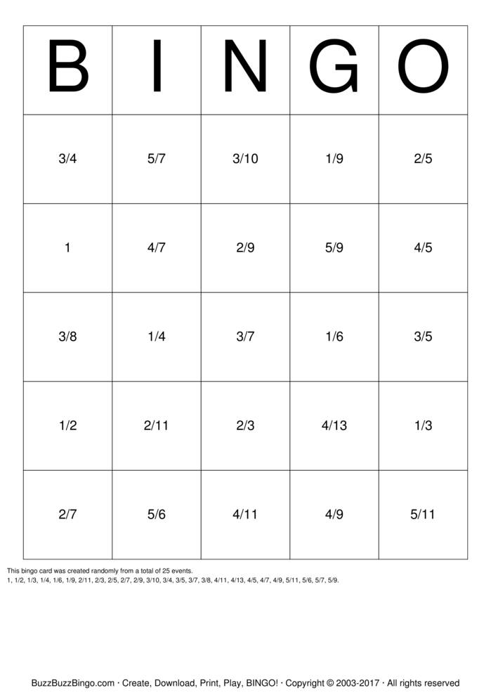 Bingo Cards to Download, Print and Customize!