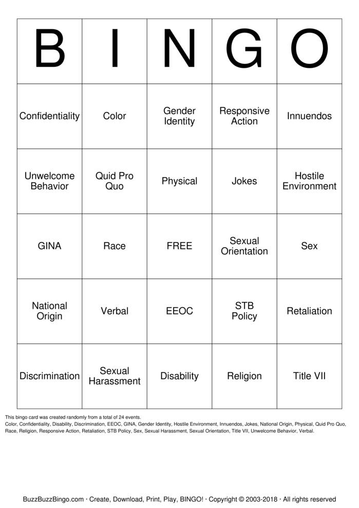 Download Free Consent Bingo Bingo Cards