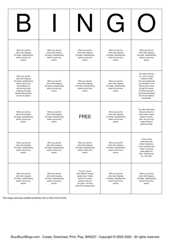 Custom Bingo Cards to Download, Print and Customize!
