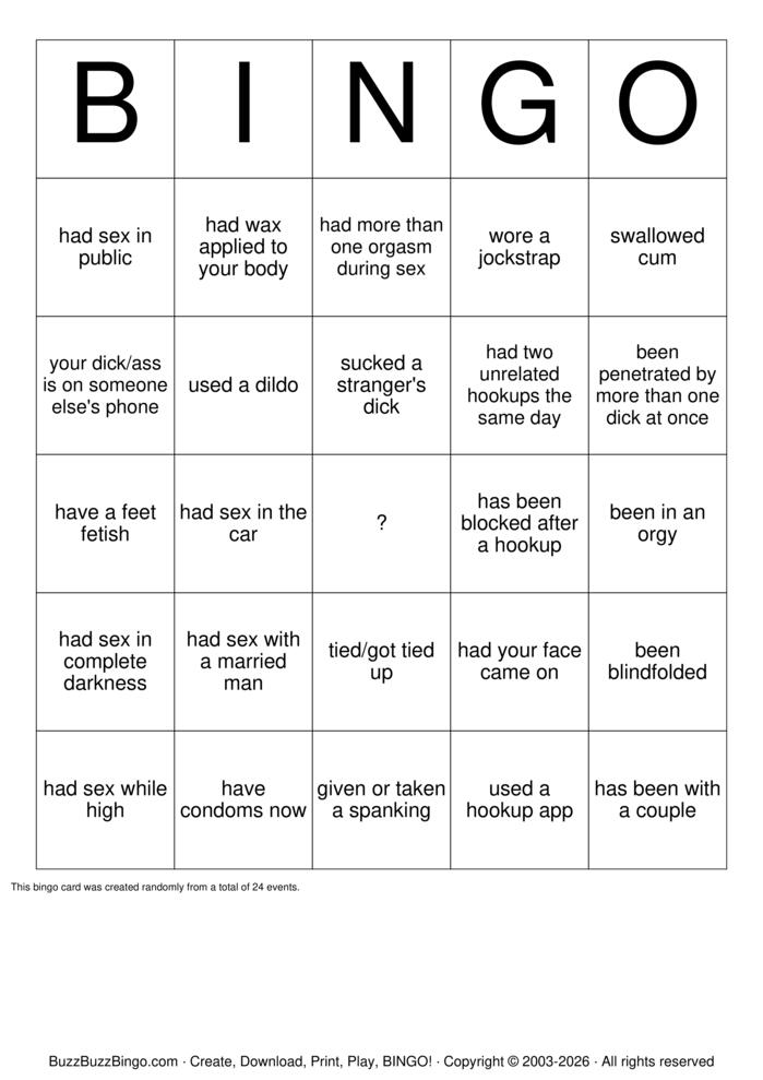 Download Free GAY SEX BINGO Bingo Cards Download Free GAY SEX BINGO Bingo Cards