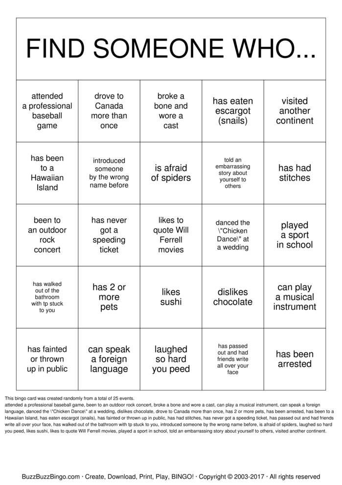 Download Free Getting to Know you! Bingo Cards Download Free Getting to Know you! Bingo Cards