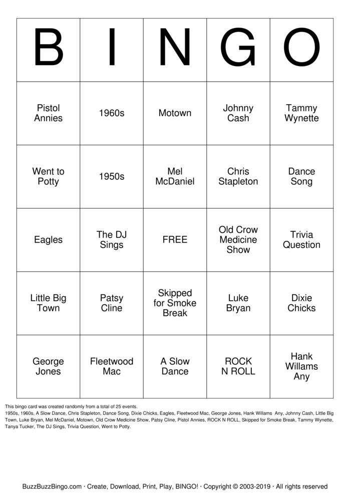 Download Free KARAOKE Bingo Cards