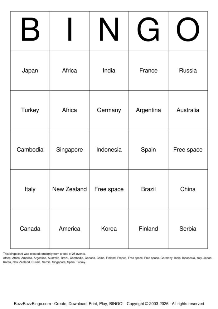 Download Free nudes from around the world Bingo Cards Download Free nudes from around the world Bingo Cards
