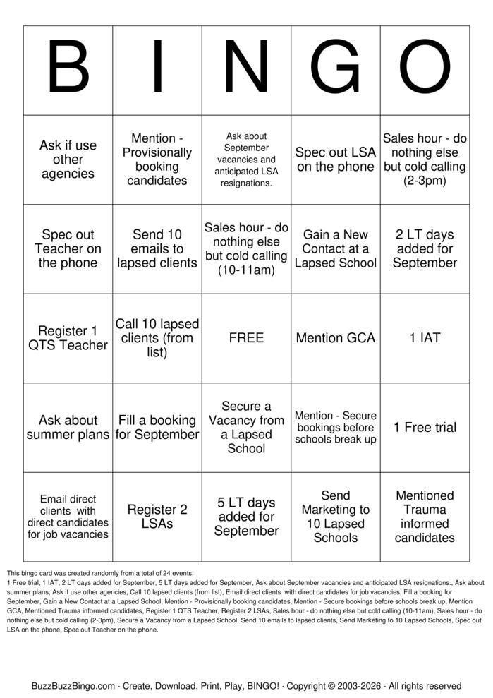 Download Free Custom Bingo Cards