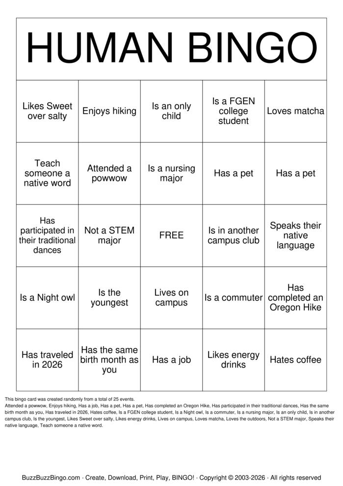 Download Free Custom Bingo Cards Download Free Custom Bingo Cards