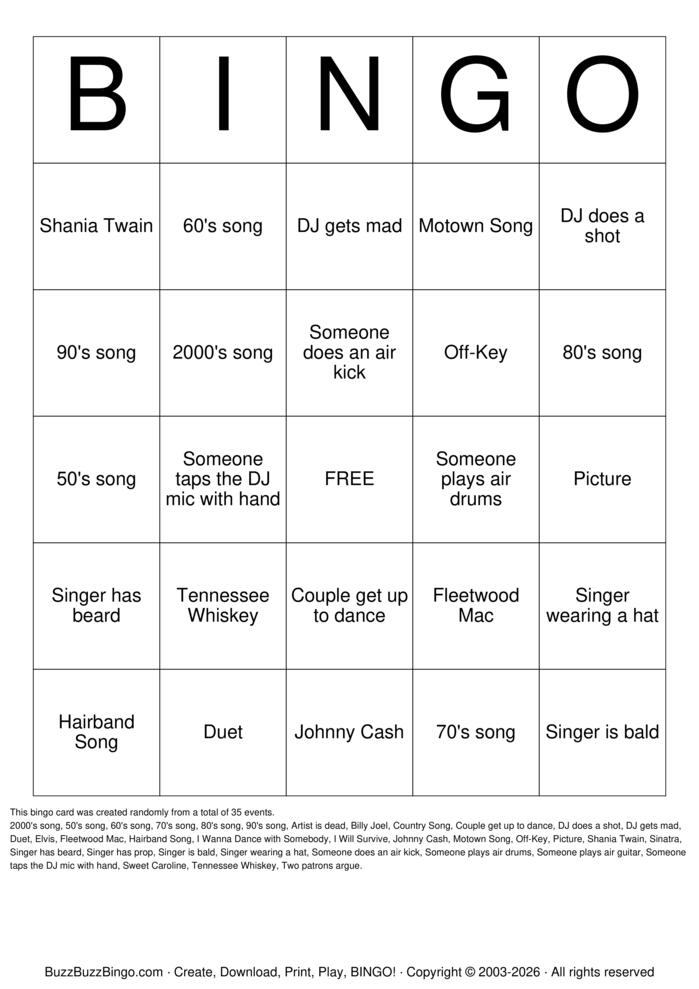 Download Free Custom Bingo Cards Download Free Custom Bingo Cards