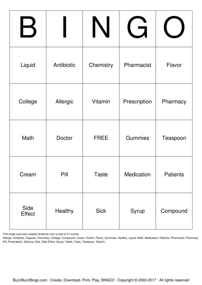 Download Free Custom Bingo Cards