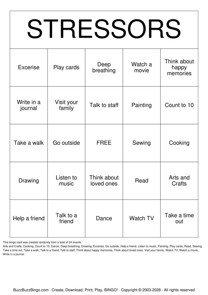 Download Free Custom Bingo Cards