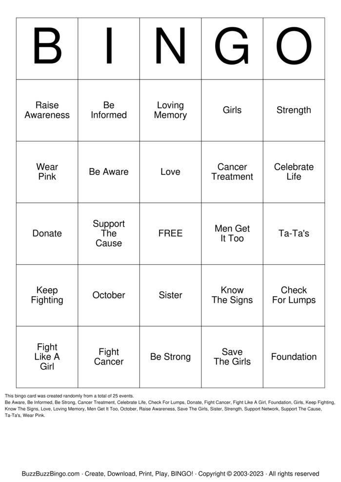 Download Free Custom Bingo Cards Download Free Custom Bingo Cards