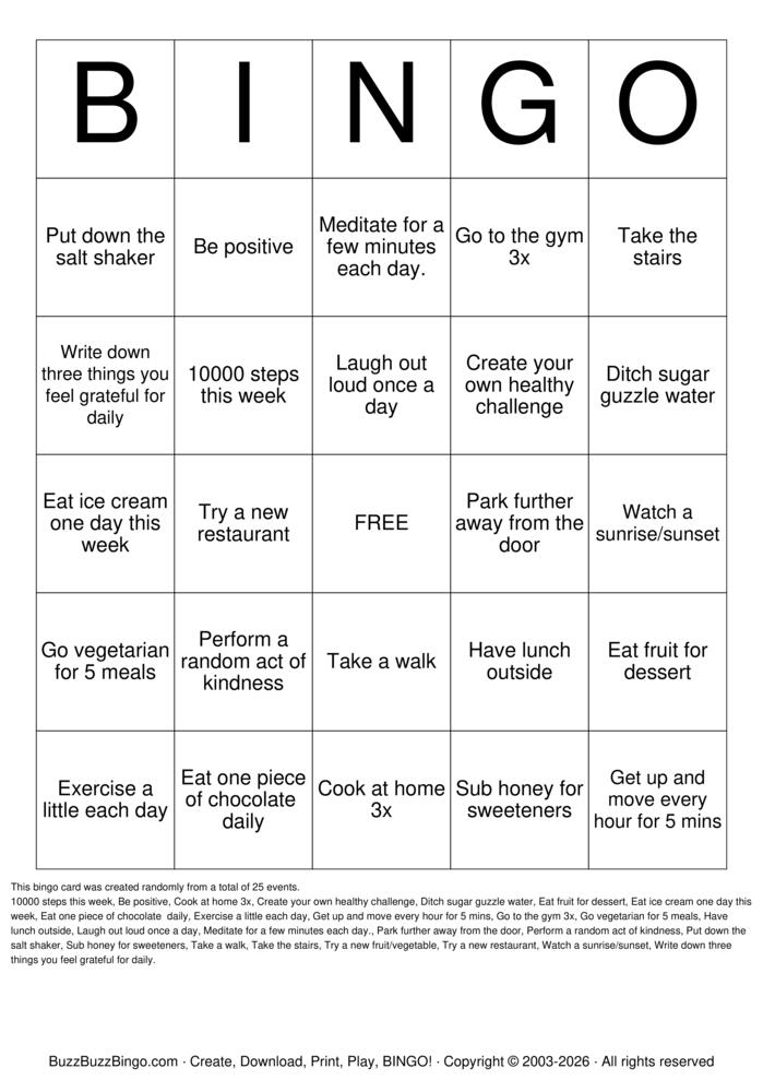Download Free Healthy Aging Bingo Cards Download Free Healthy Aging Bingo Cards