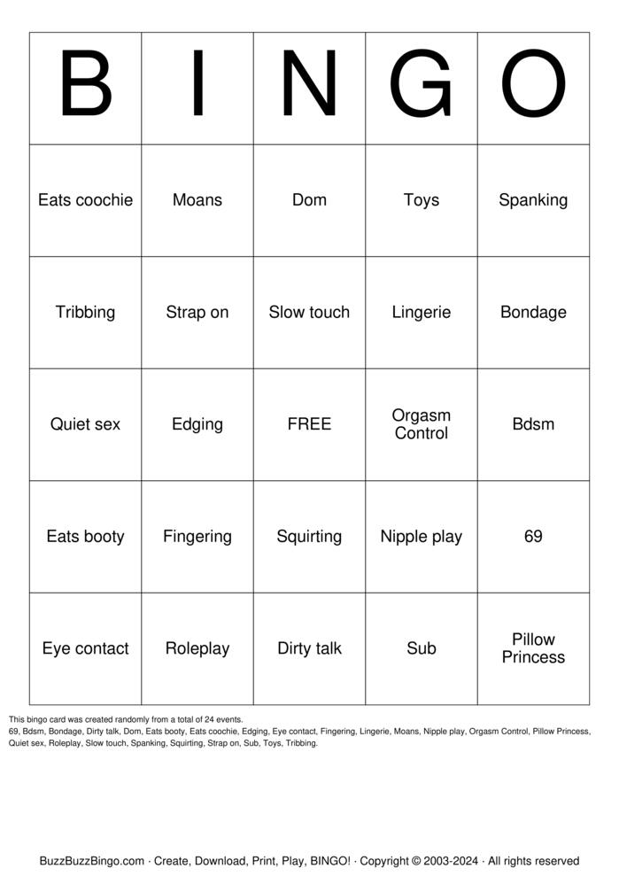 Download Free Lesbian sex Bingo Cards Download Free Lesbian sex Bingo Cards