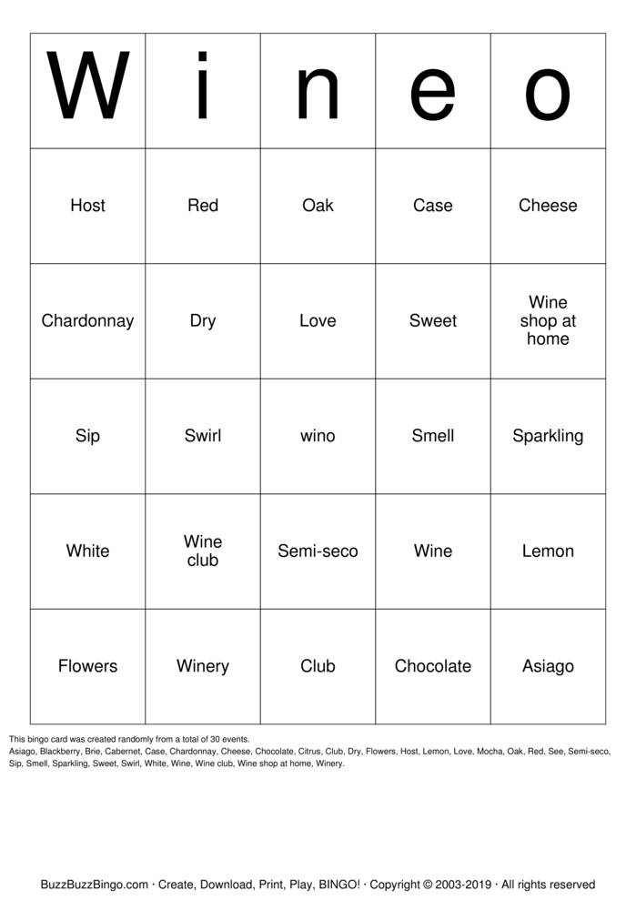 Download Free Wino! Bingo Cards