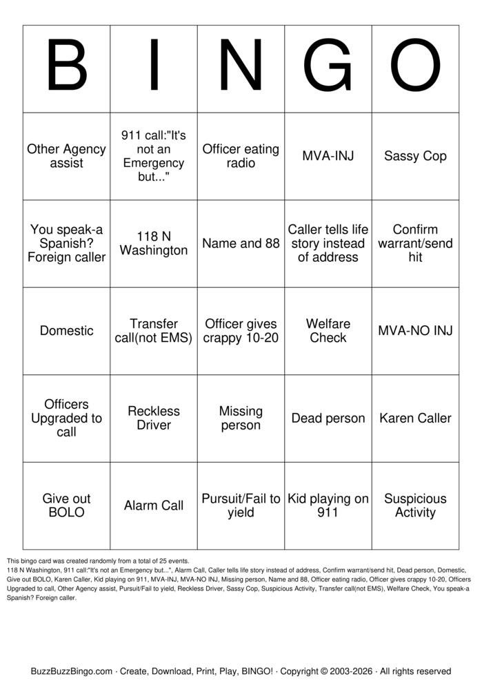 Download Free Dispatch Bingo! Bingo Cards Download Free Dispatch Bingo! Bingo Cards