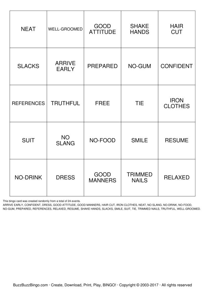 I GOT THE JOB Bingo Cards to Download, Print and Customize!