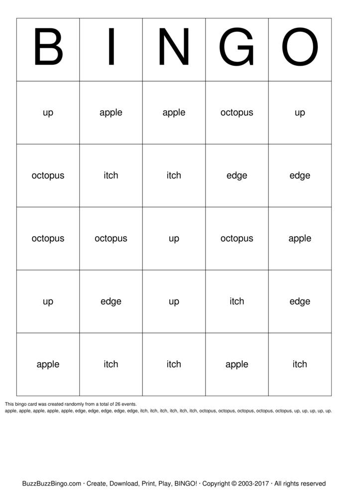 Download Free Short Vowel Bingo Bingo Cards